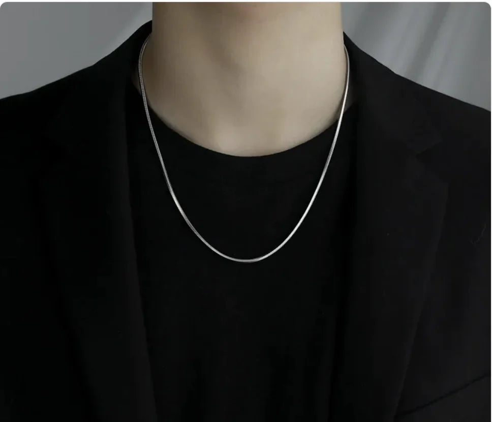 Men's Titanium Steel Clavicle Necklace WEM Support (www.WEM.support)