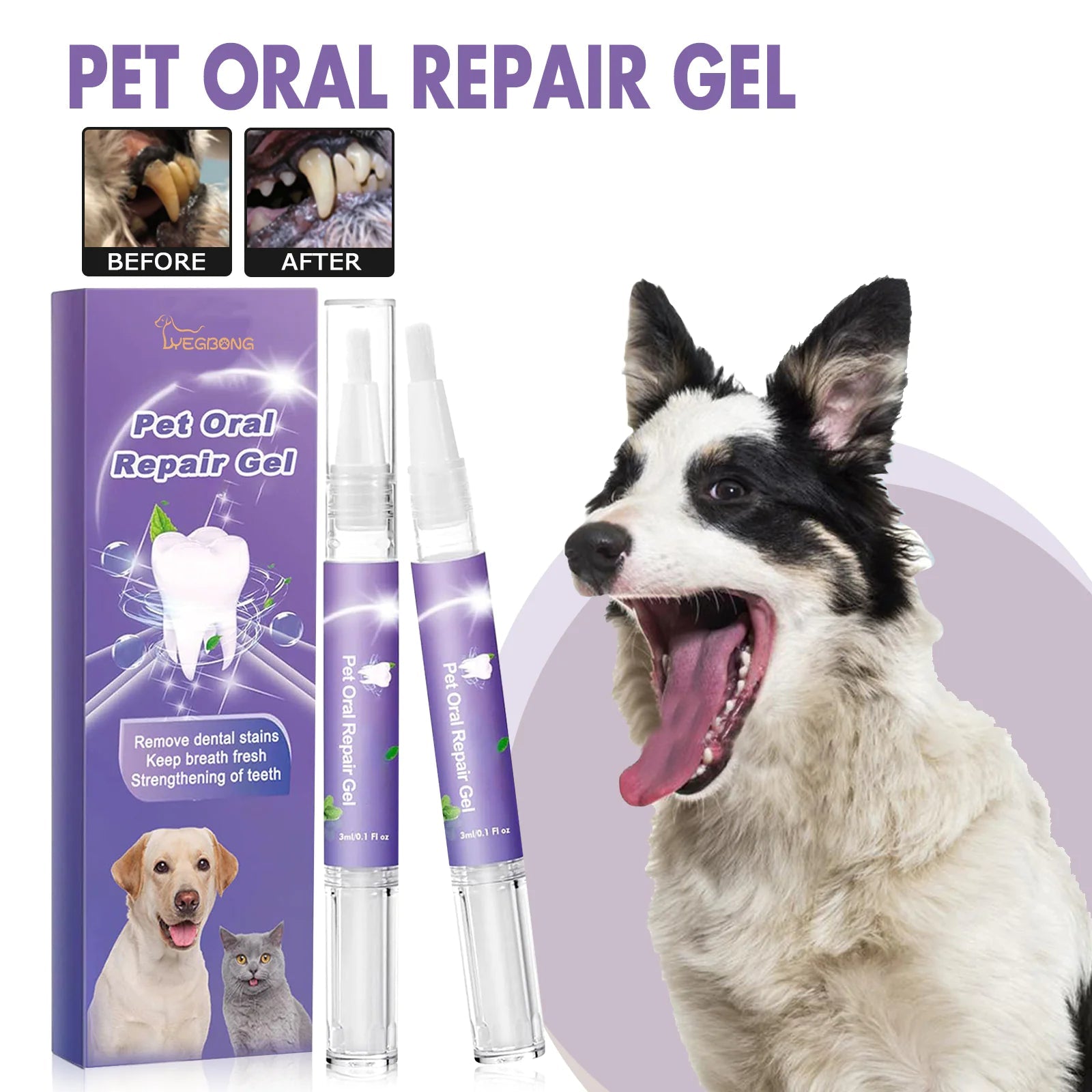 Pet Oral Repair Gel Care Cleaner WEM Support (www.WEM.support)