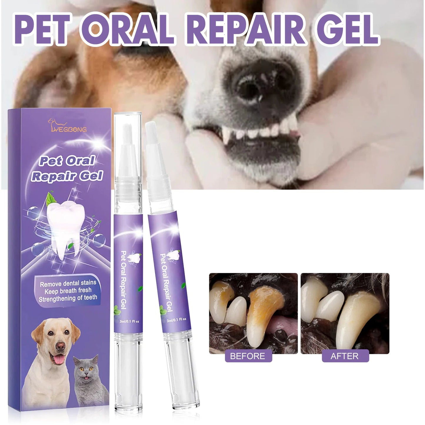 Pet Oral Repair Gel Care Cleaner WEM Support (www.WEM.support)