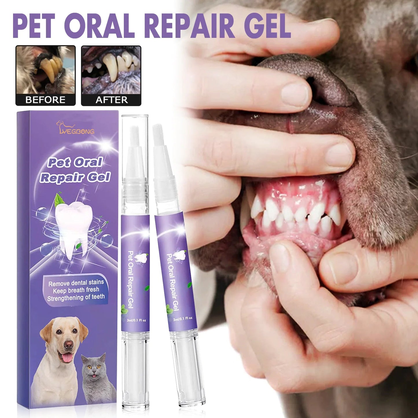 Pet Oral Repair Gel Care Cleaner WEM Support (www.WEM.support)
