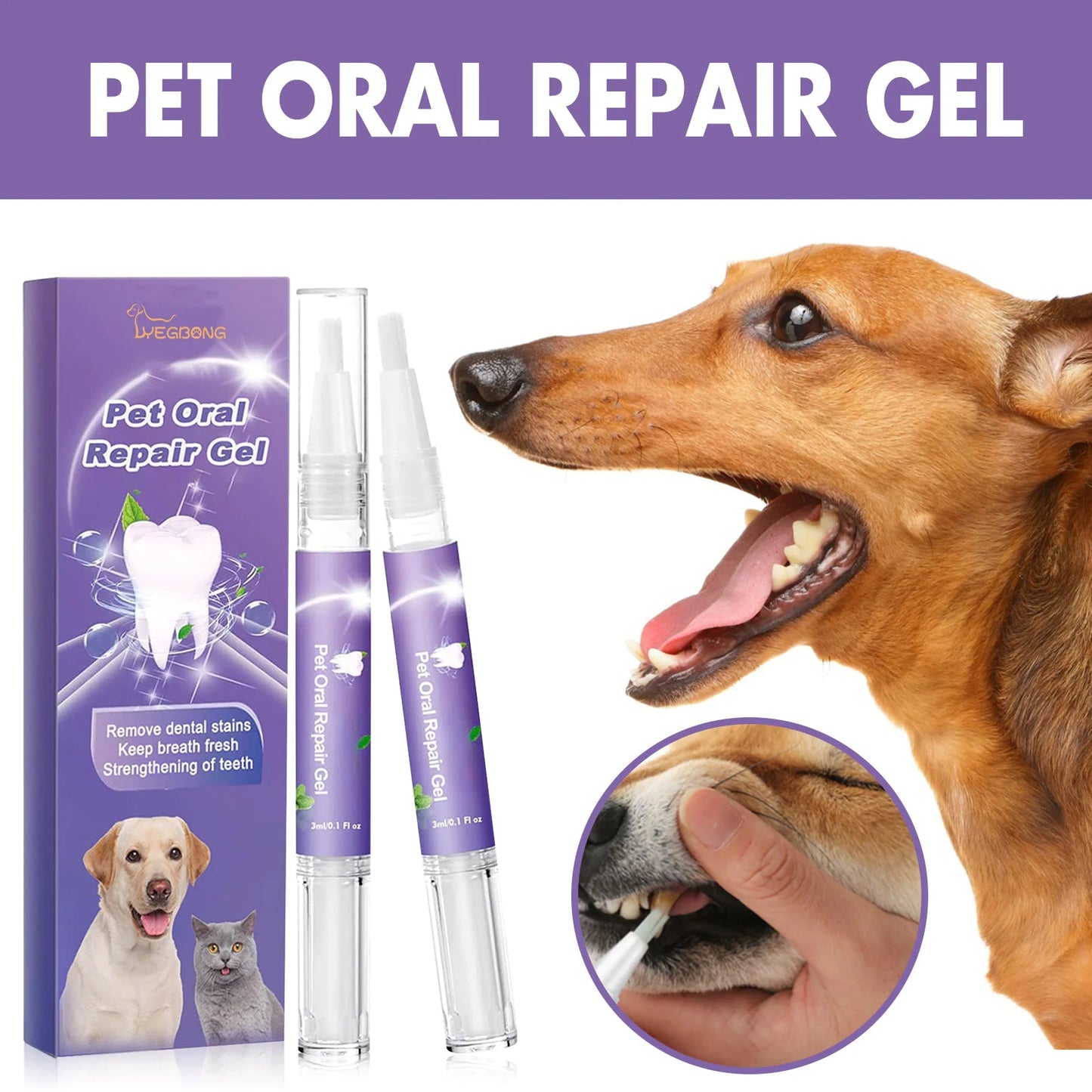 Pet Oral Repair Gel Care Cleaner WEM Support (www.WEM.support)