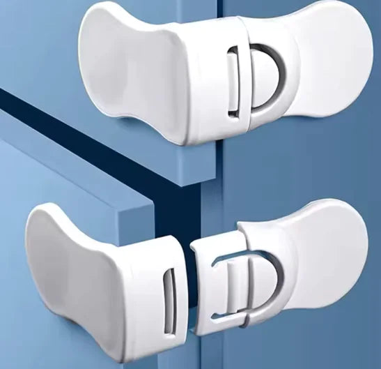 Children's Multi-function Anti-pinch Hand Refrigerator Right-angle Cabinet Door Lock WEM Support (www.WEM.support)