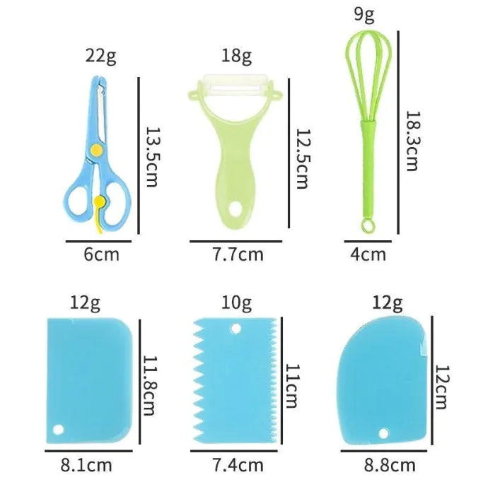 Children's Plastic Kitchen Tools Set WEM Support (www.WEM.support)