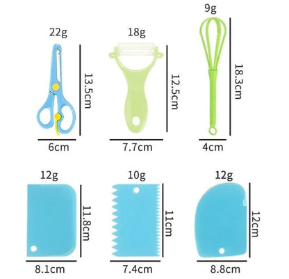 Children's Plastic Kitchen Tools Set WEM Support (www.WEM.support)