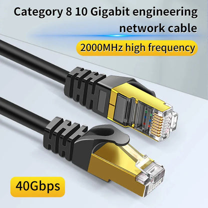 Cat 8 Ethernet RJ45 Cable Super Speed 40Gbps Patch LAN Network Gold Plated Lot WEM Support (www.WEM.support)
