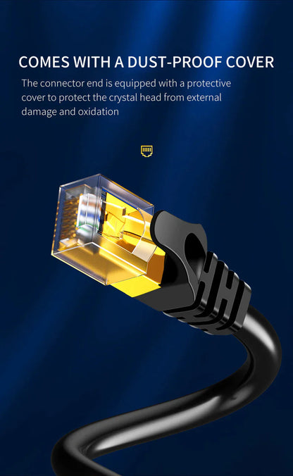 Cat 8 Ethernet RJ45 Cable Super Speed 40Gbps Patch LAN Network Gold Plated Lot WEM Support (www.WEM.support)