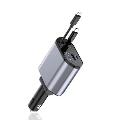 Retractable Car Charger Wired WEM Support (www.WEM.support)