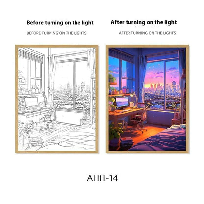 Decorative Painting Night Lamp WEM Support (www.WEM.support)