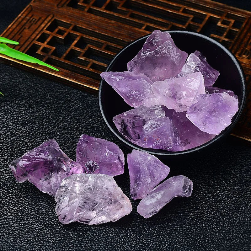 Natural White Purple Citrine Rough Stones WEM Support (www.WEM.support)