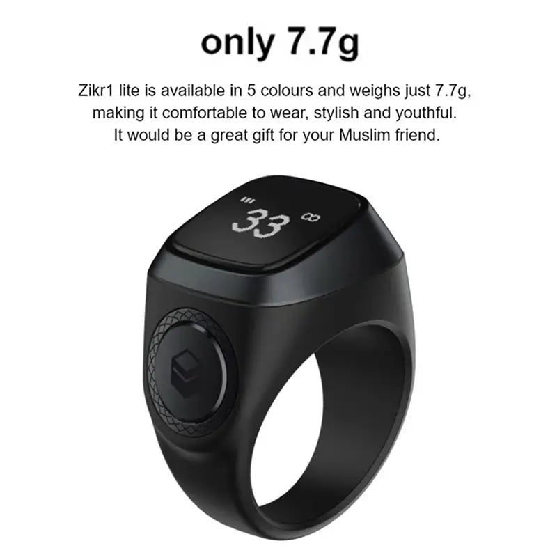 Smart Bluetooth Tasbih Ring For Muslims WEM Support (www.WEM.support)