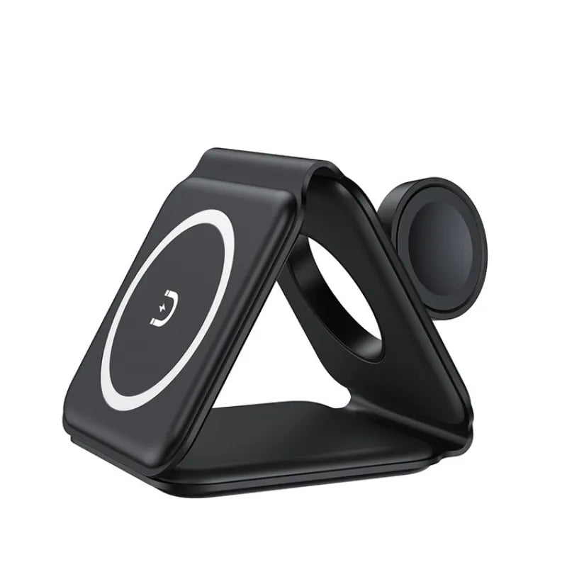 3 In 1 Magnetic Wireless Charging Folding Mobile Phone Holder WEM Support (www.WEM.support)