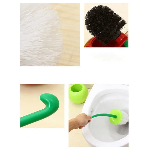 Cherry Shape Plastic Toilet Brush Set WEM Support (www.WEM.support)