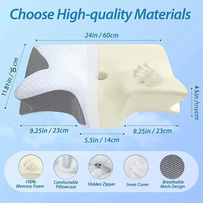 Ergonomic Contour Neck Pillow WEM Support (www.WEM.support)