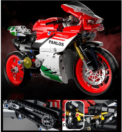 Kids' Motorcycle Building Block Model Kit WEM Support (www.WEM.support)