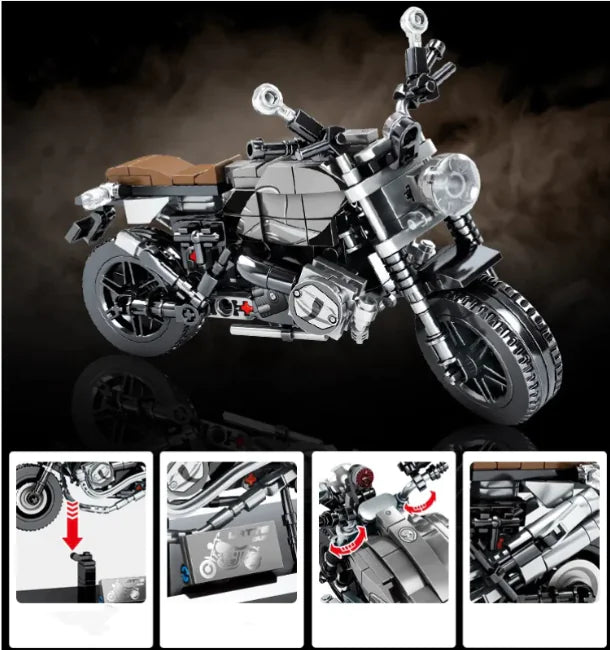 Kids' Motorcycle Building Block Model Kit WEM Support (www.WEM.support)