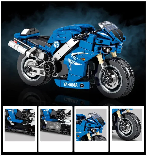 Kids' Motorcycle Building Block Model Kit WEM Support (www.WEM.support)
