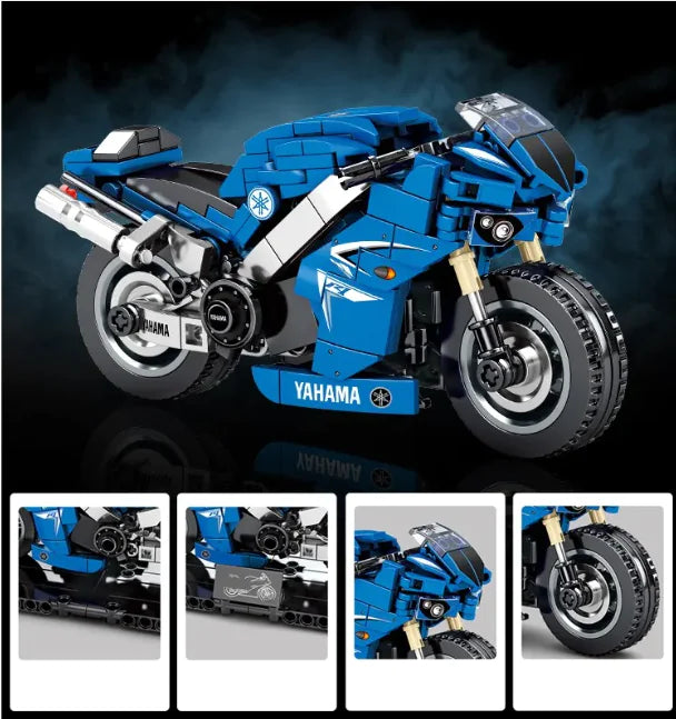 Kids' Motorcycle Building Block Model Kit WEM Support (www.WEM.support)