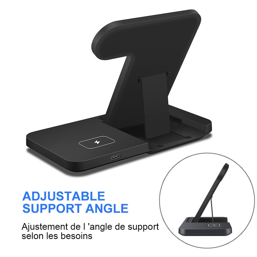 3in1 Wireless Fast Charger Dock Station WEM Support (www.WEM.support)