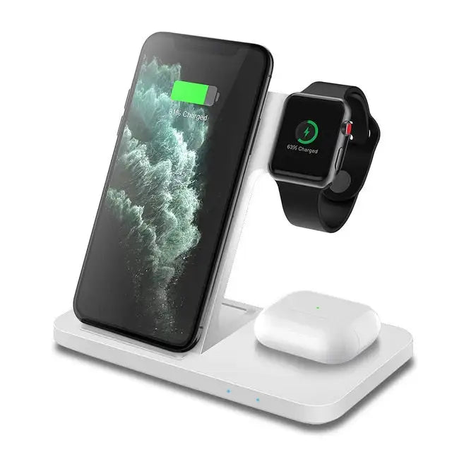 3in1 Wireless Fast Charger Dock Station WEM Support (www.WEM.support)