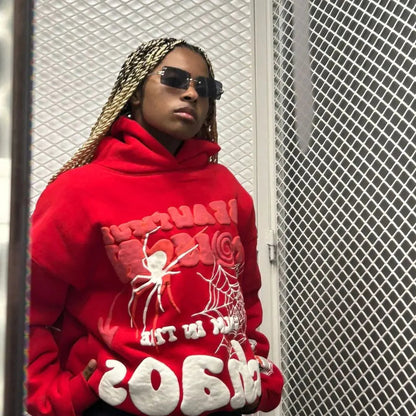 Letter Spider  Hooded Pullover WEM Support (www.WEM.support)