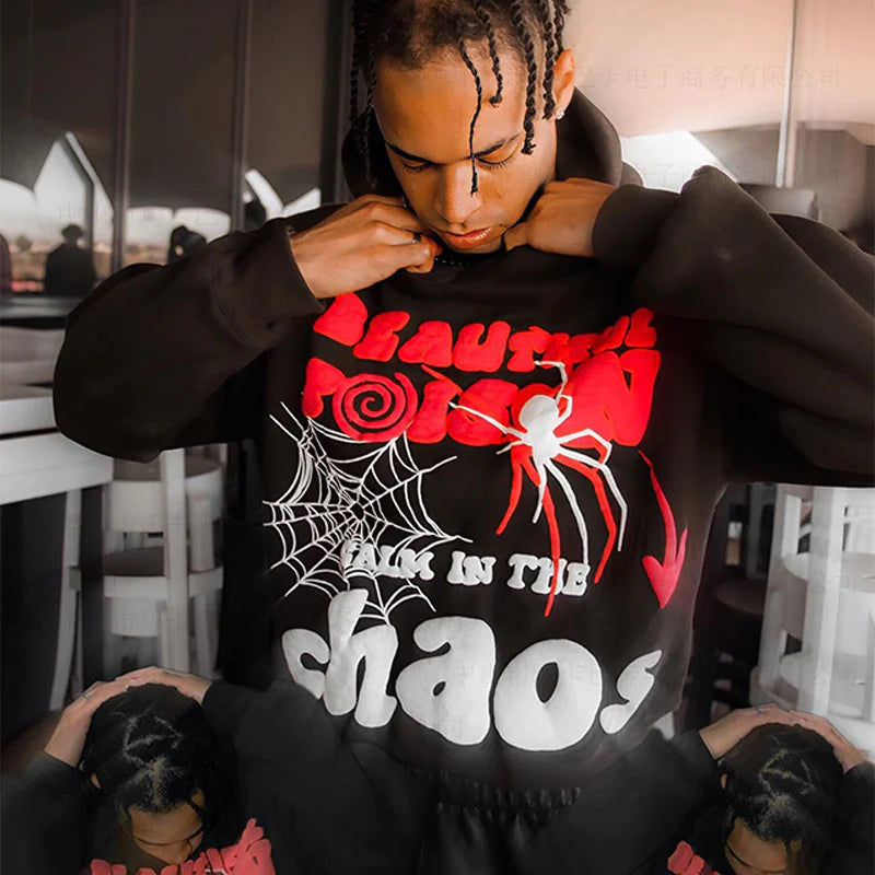 Letter Spider  Hooded Pullover WEM Support (www.WEM.support)