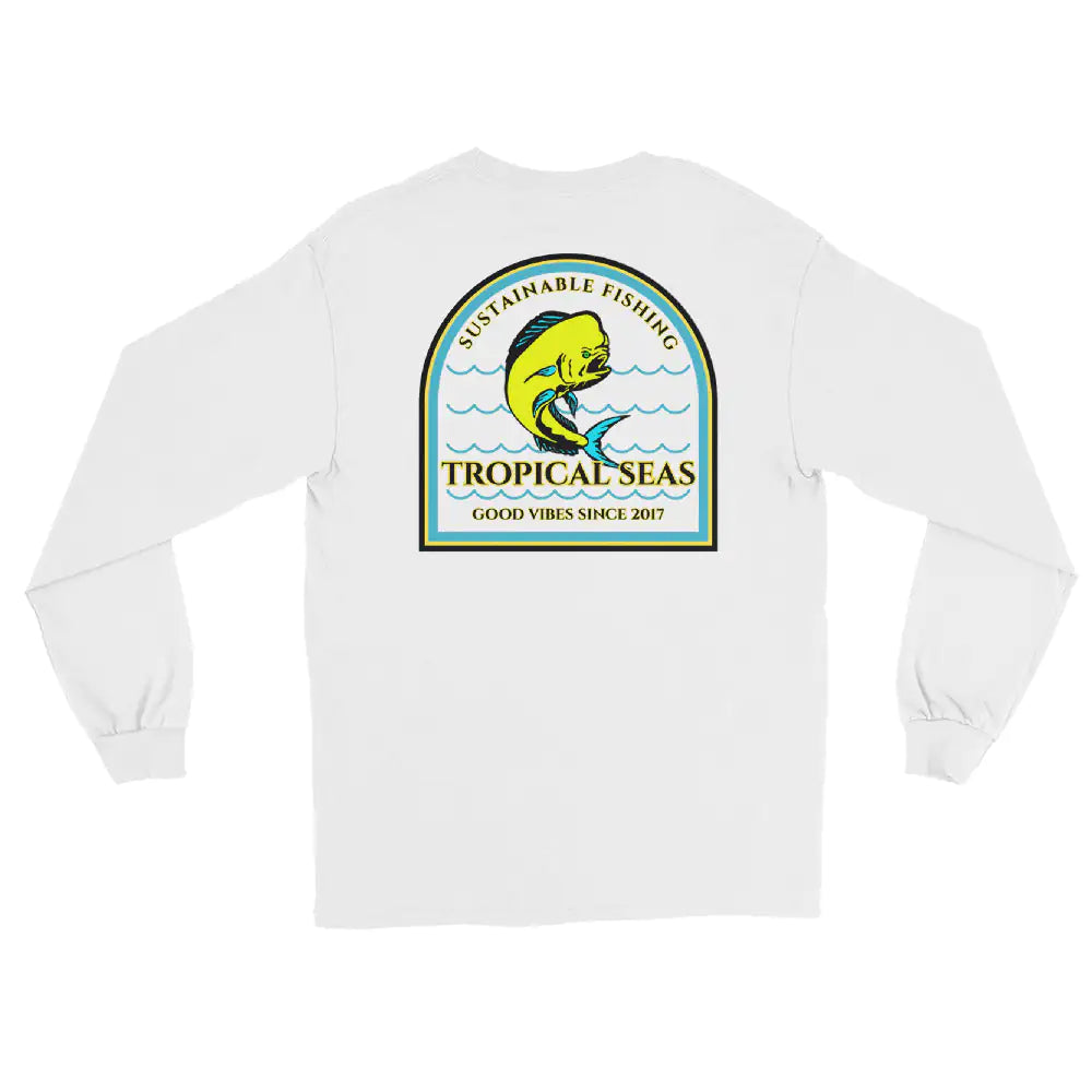 Men's Sustainable Fishing Mahi Mahi Long Sleeve Shirt WEM Support (www.WEM.support)
