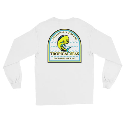 Men's Sustainable Fishing Mahi Mahi Long Sleeve Shirt WEM Support (www.WEM.support)