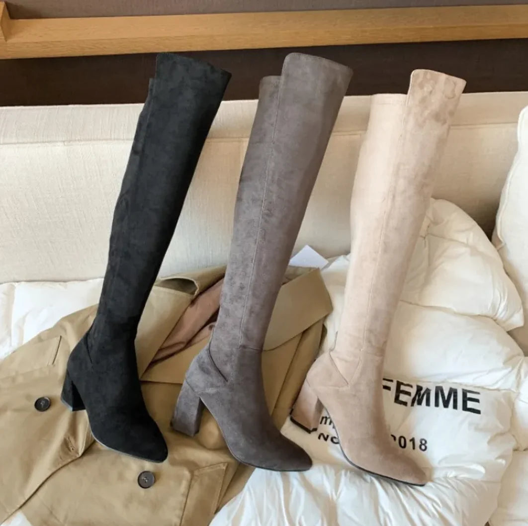 Women's Fleece Over-the-Knee Boots WEM Support (www.WEM.support)