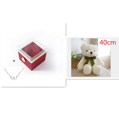 Double Heart Eternal Flower Necklace Set WEM Support (www.WEM.support)