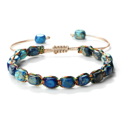 Hand-Woven Emperor Stone Beaded Bracelet WEM Support (www.WEM.support)