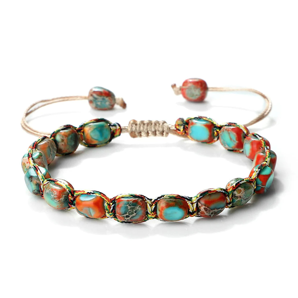 Hand-Woven Emperor Stone Beaded Bracelet WEM Support (www.WEM.support)