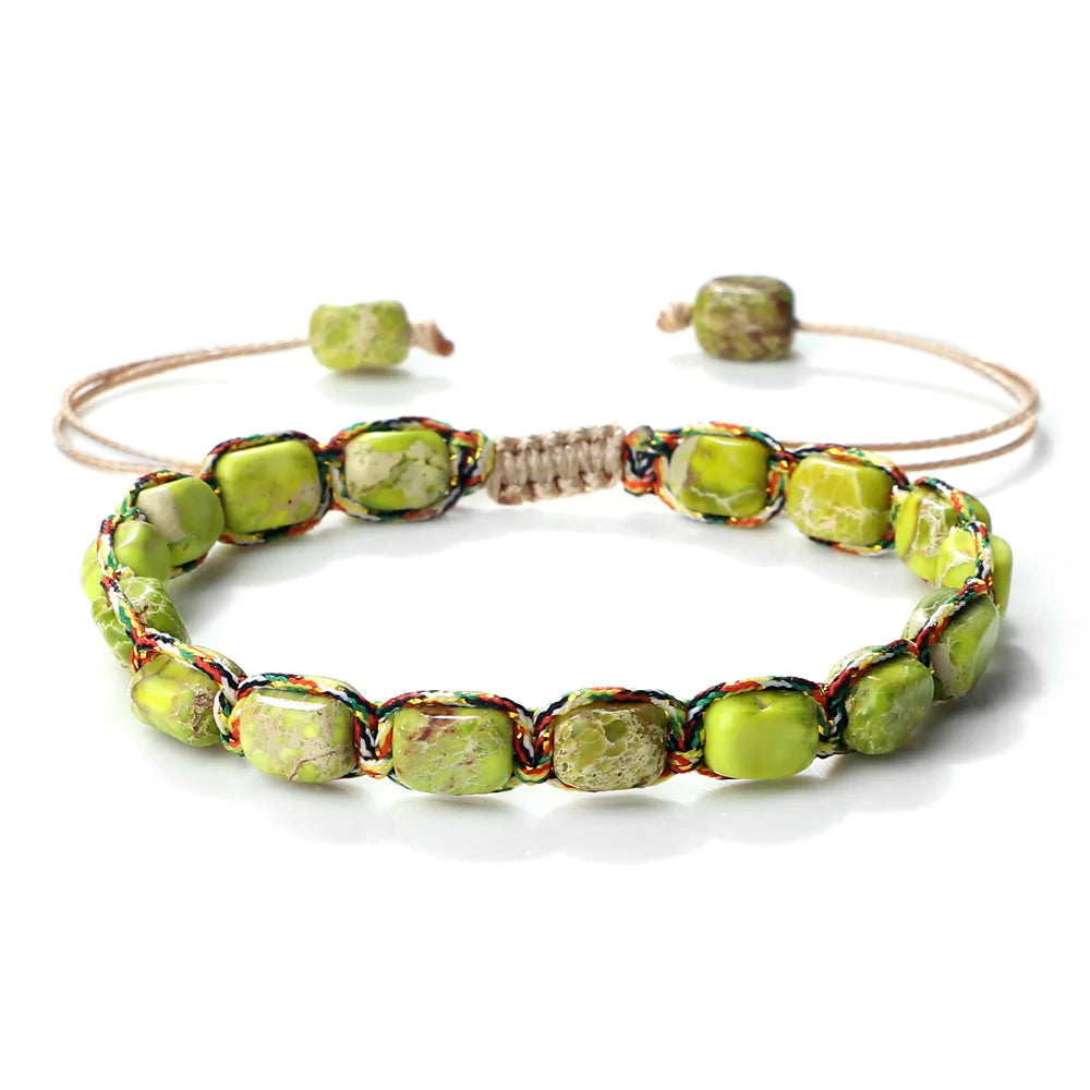 Hand-Woven Emperor Stone Beaded Bracelet WEM Support (www.WEM.support)