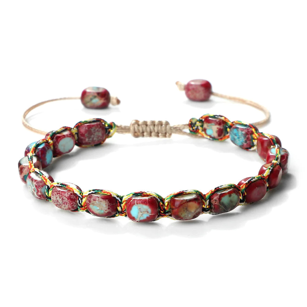 Hand-Woven Emperor Stone Beaded Bracelet WEM Support (www.WEM.support)