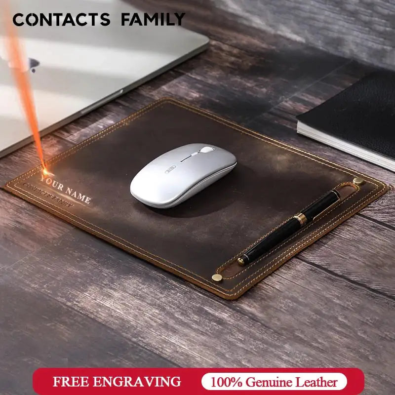 Genuine Leather Mouse Pad WEM Support (www.WEM.support)