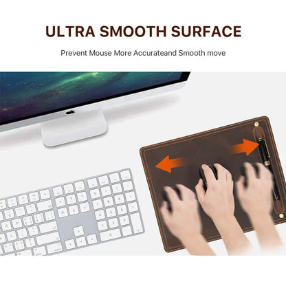 Genuine Leather Mouse Pad WEM Support (www.WEM.support)