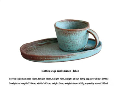 Handcrafted Japanese Pottery Clay Coffee Set WEM Support (www.WEM.support)