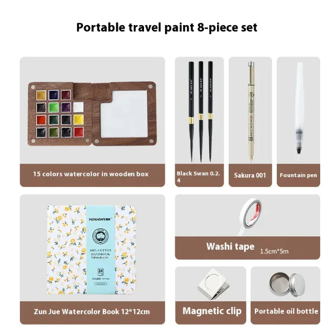 Mini Watercolor Painting Set WEM Support (www.WEM.support)
