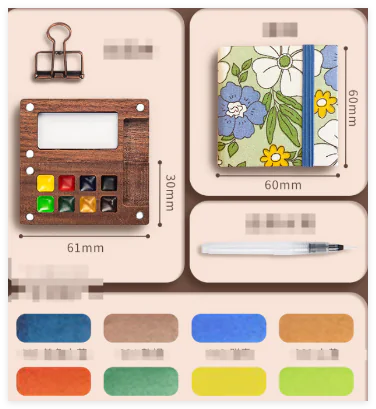 Mini Watercolor Painting Set WEM Support (www.WEM.support)