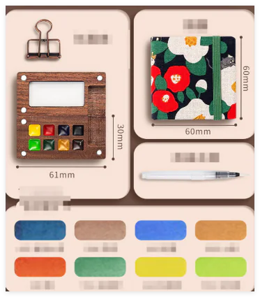Mini Watercolor Painting Set WEM Support (www.WEM.support)