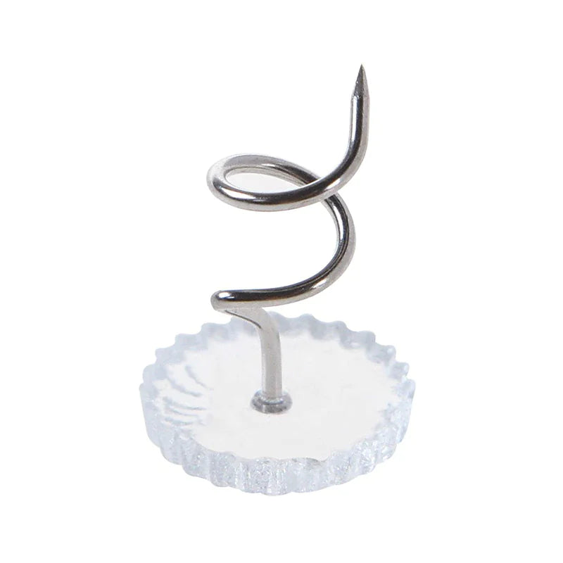 50 Pcs Upholstery Tacks Headliner Pins Clear Heads Twist Bed Fabric Sofa Chair WEM Support (www.WEM.support)