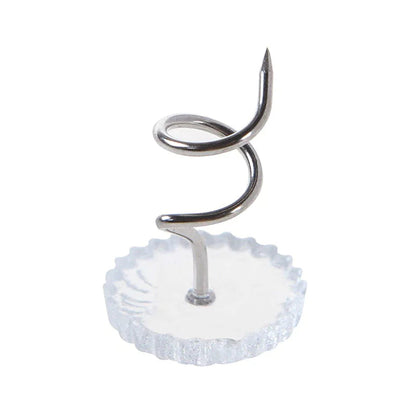 50 Pcs Upholstery Tacks Headliner Pins Clear Heads Twist Bed Fabric Sofa Chair WEM Support (www.WEM.support)