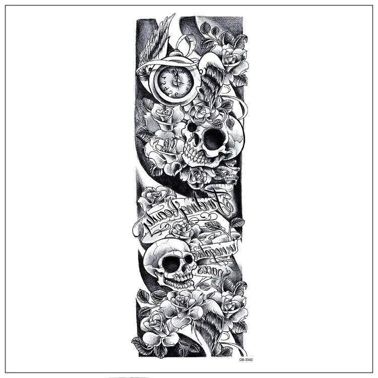 5Pcs Large Temporary Body Art Arm Tattoo Sticker Sleeve Man Women Waterproof USA WEM Support (www.WEM.support)