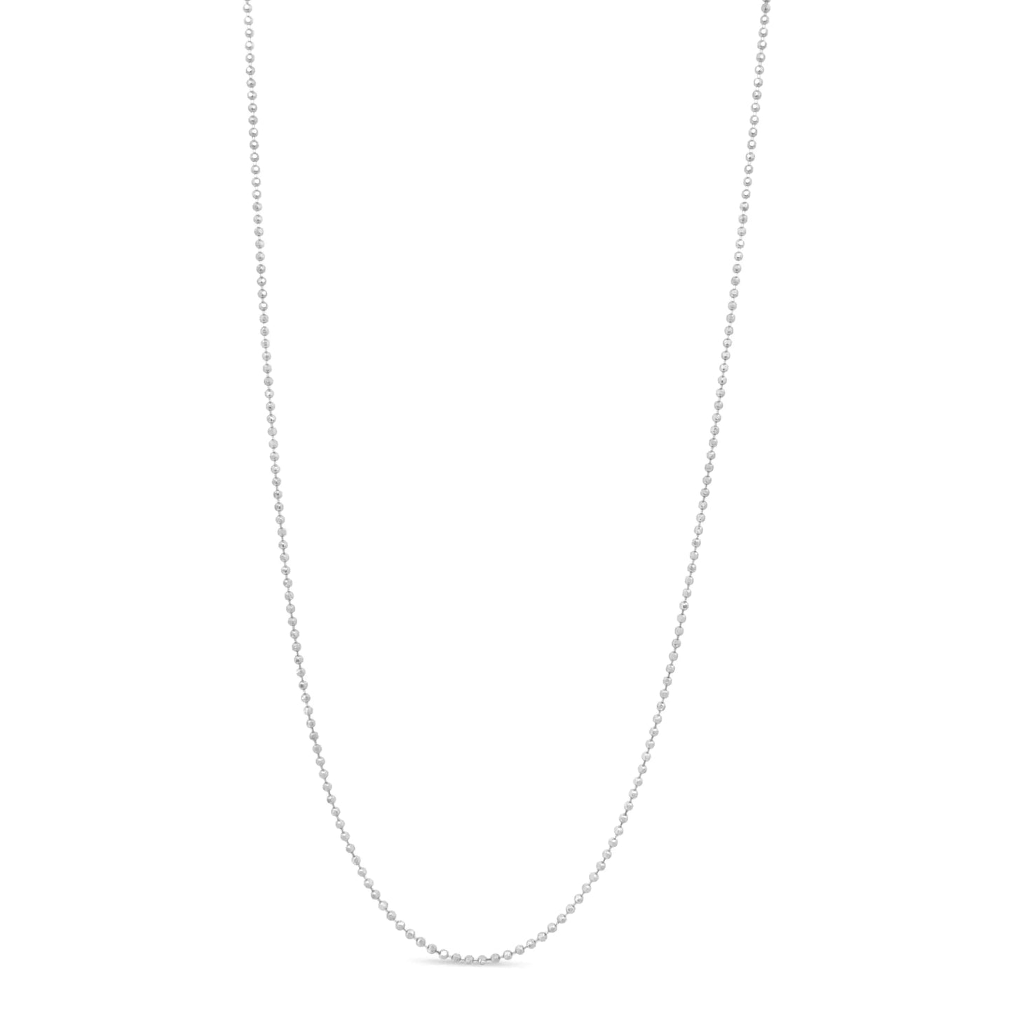 .925 Sterling Silver 0.7mm Slim and Dainty Unisex 18" Inch Ball Bead Chain Necklace WEM Support (www.WEM.support)