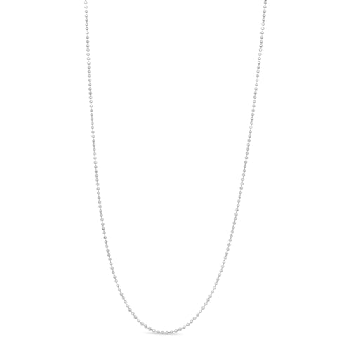 .925 Sterling Silver 0.7mm Slim and Dainty Unisex 18" Inch Ball Bead Chain Necklace WEM Support (www.WEM.support)