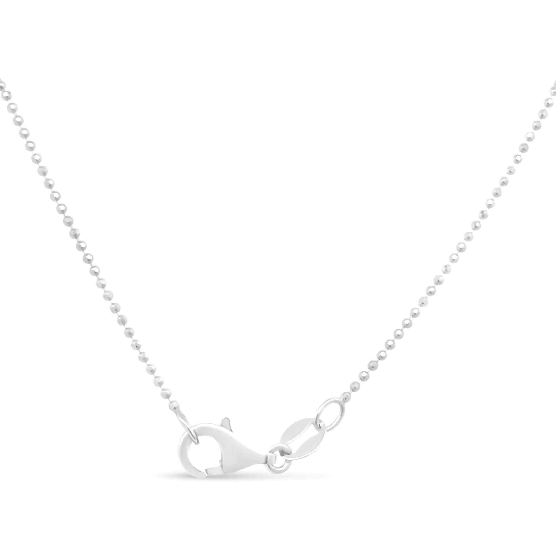 .925 Sterling Silver 0.7mm Slim and Dainty Unisex 18" Inch Ball Bead Chain Necklace WEM Support (www.WEM.support)