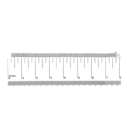 .925 Sterling Silver 1.0 Cttw Diamond Collar Line Link Bracelet (I-J Color, I1-I2 Clarity) - Size 7.25" Inches WEM Support (www.WEM.support)