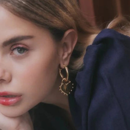 Locked Heart Earrings WEM Support (www.WEM.support)