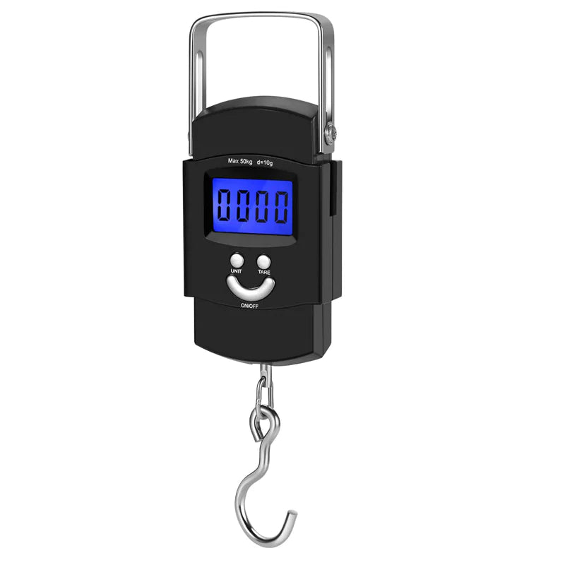 Portable Fish Scale Travel LCD Digital Hanging Luggage Electronic 110lb / 50kg WEM Support (www.WEM.support)