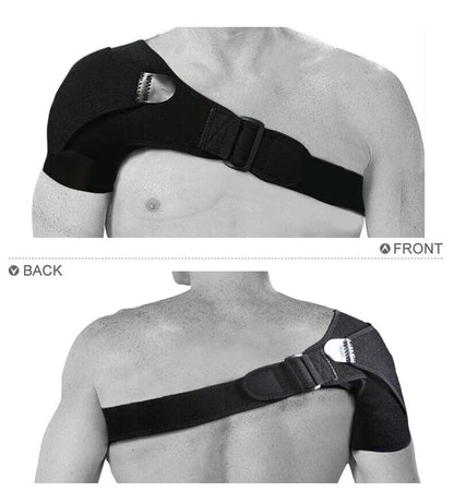 Shoulder Brace Support Compression Sleeve Torn Rotator Cuff AC Joint Pain Relief WEM Support (www.WEM.support)