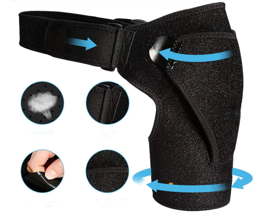 Shoulder Brace Support Compression Sleeve Torn Rotator Cuff AC Joint Pain Relief WEM Support (www.WEM.support)